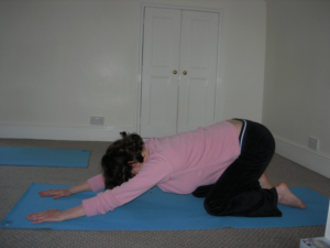 Hare Pose Shashankasana Exhale into the back of your pelvis and be easy with the space across your sacrum